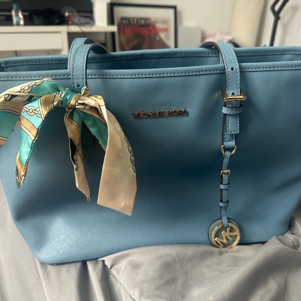 Michael Kors Blue Tote Bag